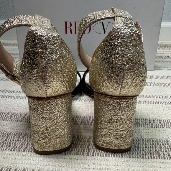 RED Valentino- Suede D'Orsay Pumps- Black/Gold-Women’s Size 36 - Picture 10 of 12